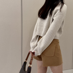 (season sale)下擺不修邊質感褲裙 - Image 10
