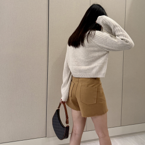(season sale)下擺不修邊質感褲裙 - Image 11