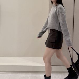 (season sale)下擺不修邊質感褲裙 - Image 5