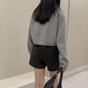 (season sale)下擺不修邊質感褲裙 - Image 4