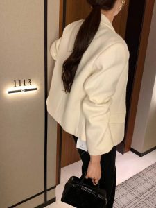 (season sale)55%羊毛質感紋路西裝外套 - Image 12