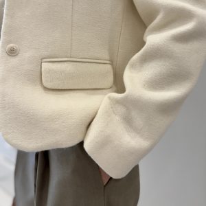 (season sale)55%羊毛質感紋路西裝外套 - Image 7