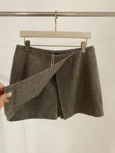 (season sale)100%羊毛高級織紋顯瘦褲裙-自留款 - Image 5