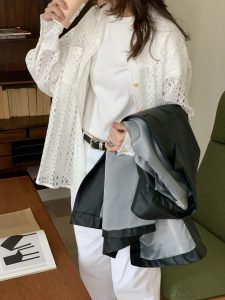 韓國高級質感蕾絲襯衫 - Image 8