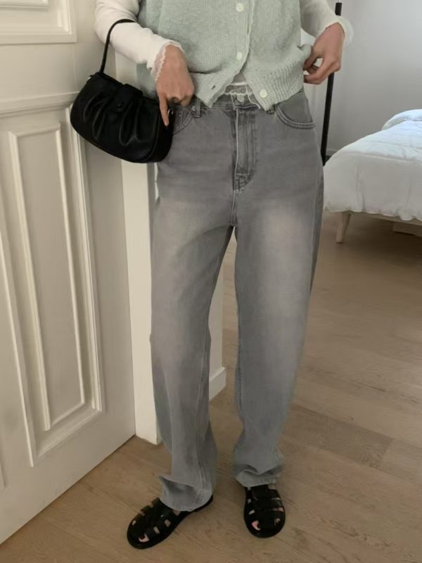 特殊刷色質感牛仔褲