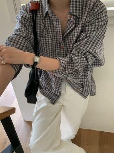 青春洋溢格子質感襯衫 - Image 11
