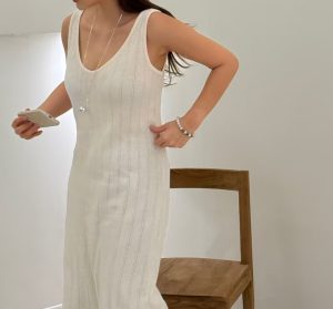 波西米亞流蘇薄針織洋裝 - Image 5