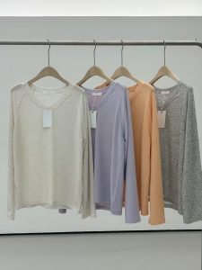 春天雜點寬鬆亞麻材質針織上衣 - Image 6