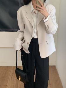 春夏百搭剪裁後開叉西裝外套 - Image 5