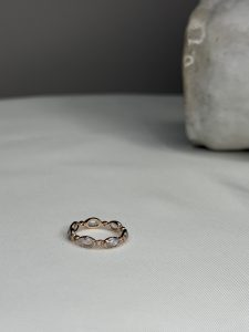 月光之美 | 彩虹月光石 | 925純銀鍍24K金 戒指 - Image 5