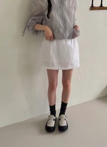 簡約好看荷葉滾邊鬆緊短褲裙 - Image 7
