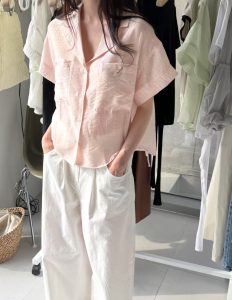 天絲光澤柔軟短版襯衫(天絲+棉) - Image 4