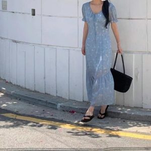 夏日度假小花長洋裝 - Image 5